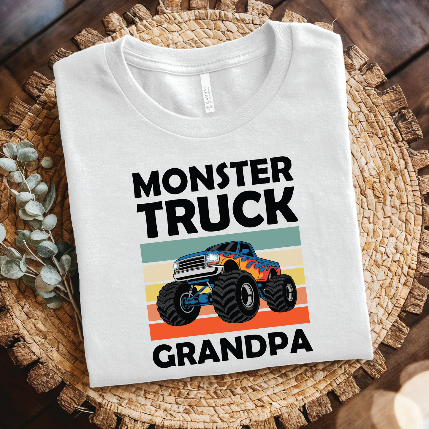 Monster Truck Grandpa shirt - Retro Funny Grandfather t-shirt, Cool Grandpa Gift