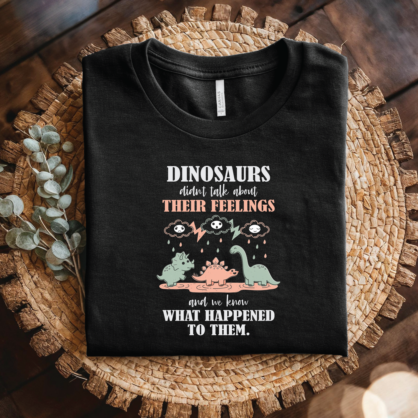 Dinosaurs Their Feelings What Happened To Them T-Shirt - Cute Pastel Dino shirt