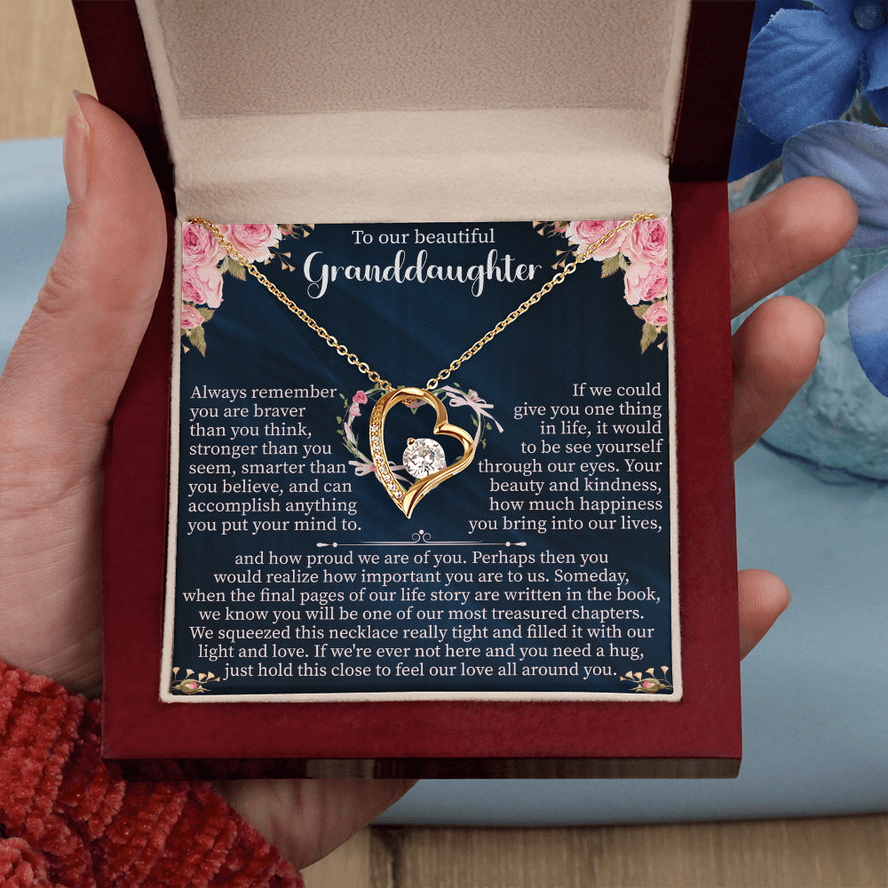 To My Beautiful Daughter Forever Love Necklace, Soul Daughter Gift, Bonus Daughter Jewelry, Stepdaughter Gift from Stepmom, Unconditional Love Gift