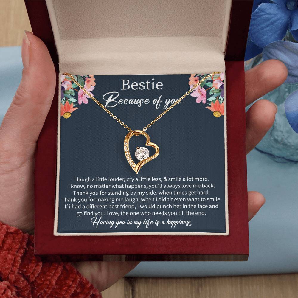 Best Friend Birthday Necklace with Message Card β Long Distance Friendship Gift for Women - Beauty Belliss