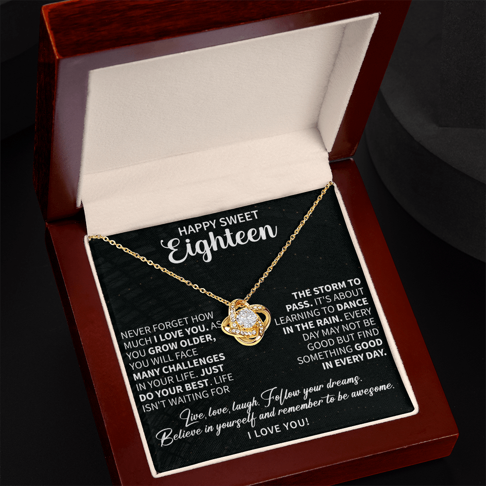 Happy sweet Eighteen Love Knot Necklace - Beauty Belliss