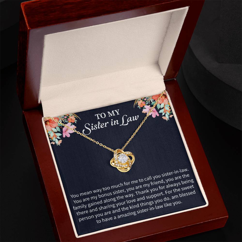 Sister - in - Law Wedding Gift Necklace 14k Gold & Cubic Zirconia, Perfect Gift for Weddings or Special Occasions - Beauty Belliss
