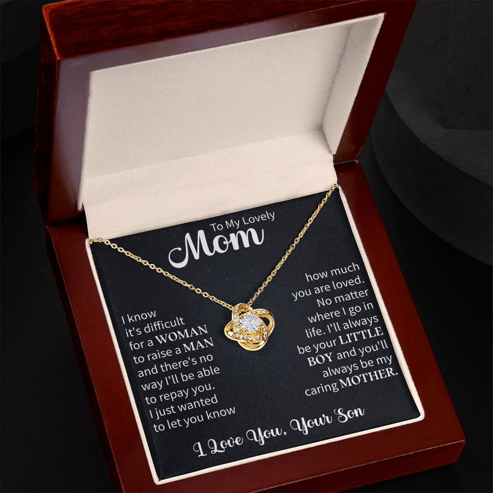 To my mom Love Knot Necklace - Beauty Belliss