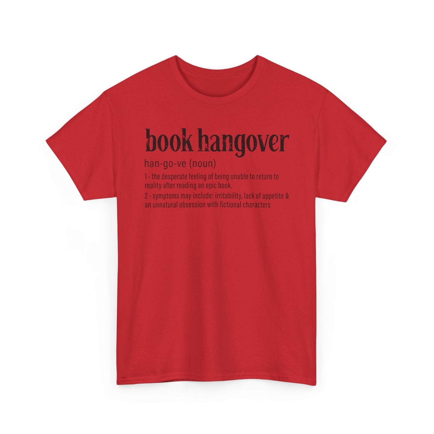 Book Hangover Definition T-Shirt - Literary Reader Tee - Book Lover Quote Tee for Readers
