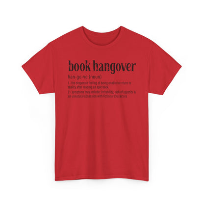 Book Hangover Definition T-Shirt - Literary Reader Tee - Book Lover Quote Tee for Readers