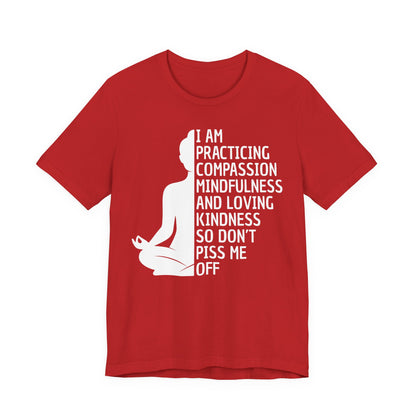 I Am Practicing Compassion So Don’t Piss Me Off T Shirt - Funny Quotes shirt, Sarcastic Quotes