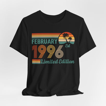 February 1996 Limited Edition shirt - Retro Vintage Birthday T‑Shirt, Classic Birthday Gift