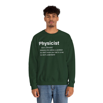 Physicist Definition Sweatshirt, Science Humor, Gift for Physics Lovers — Funny Scientist Gifts for Physicists
