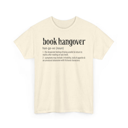 Book Hangover Definition T-Shirt - Literary Reader Tee - Book Lover Quote Tee for Readers