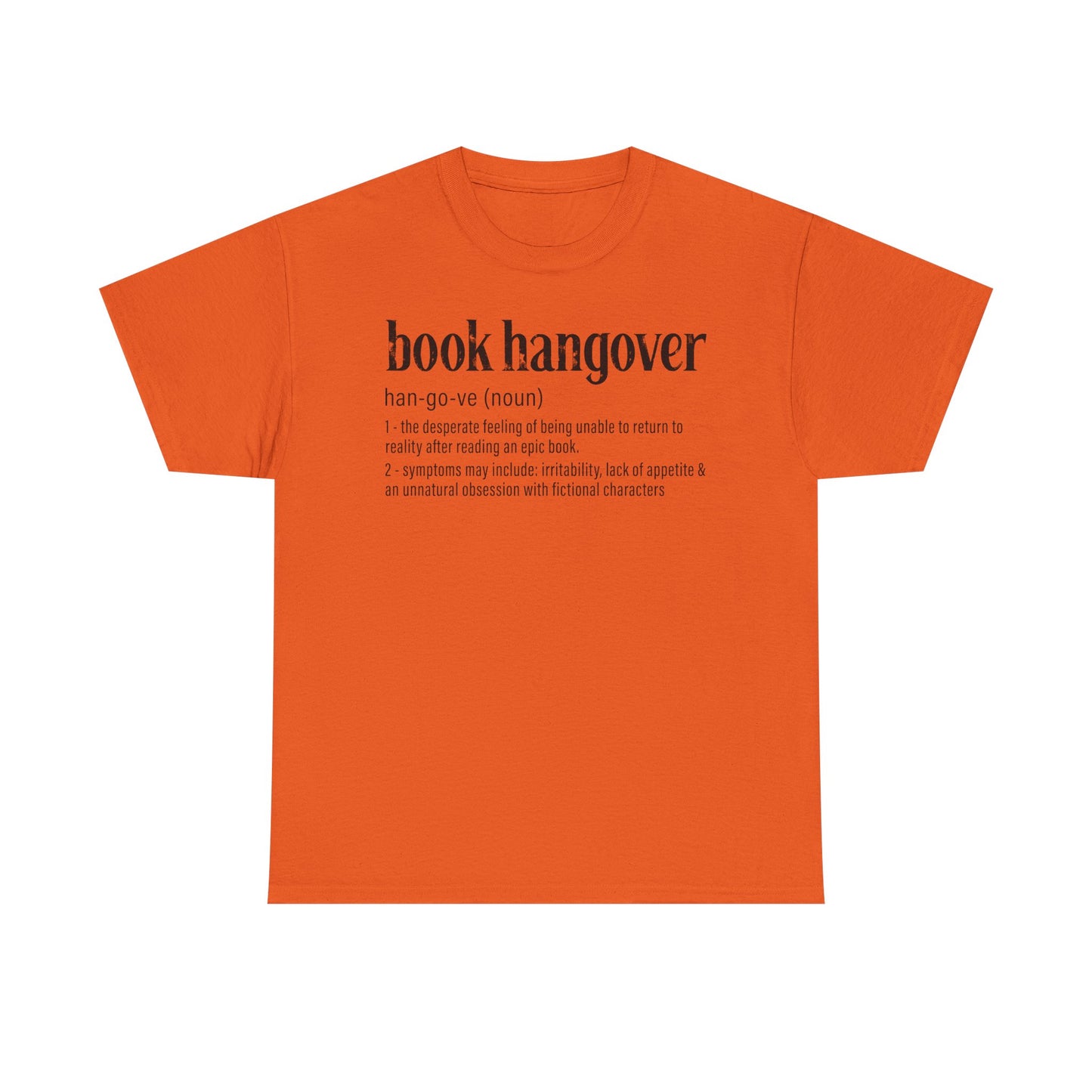 Book Hangover Definition T-Shirt - Literary Reader Tee - Book Lover Quote Tee for Readers