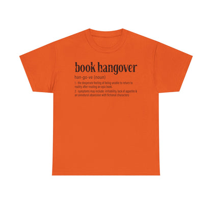 Book Hangover Definition T-Shirt - Literary Reader Tee - Book Lover Quote Tee for Readers