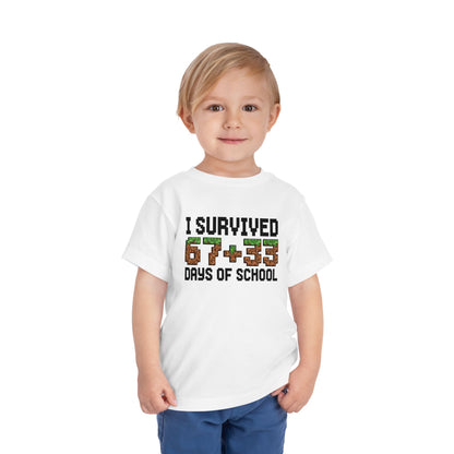 I Survived 67+33 Days of School - End-of-Year Graduation Shirt, School Humor T Shirt