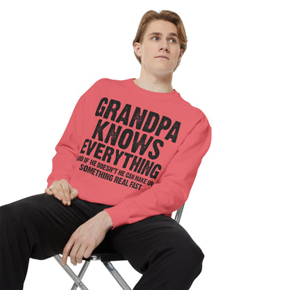 Grandpa Knows Everything Sweatshirt – Funny Father’s Day Gift, Grandpa Quotes, Gift for Grandpa