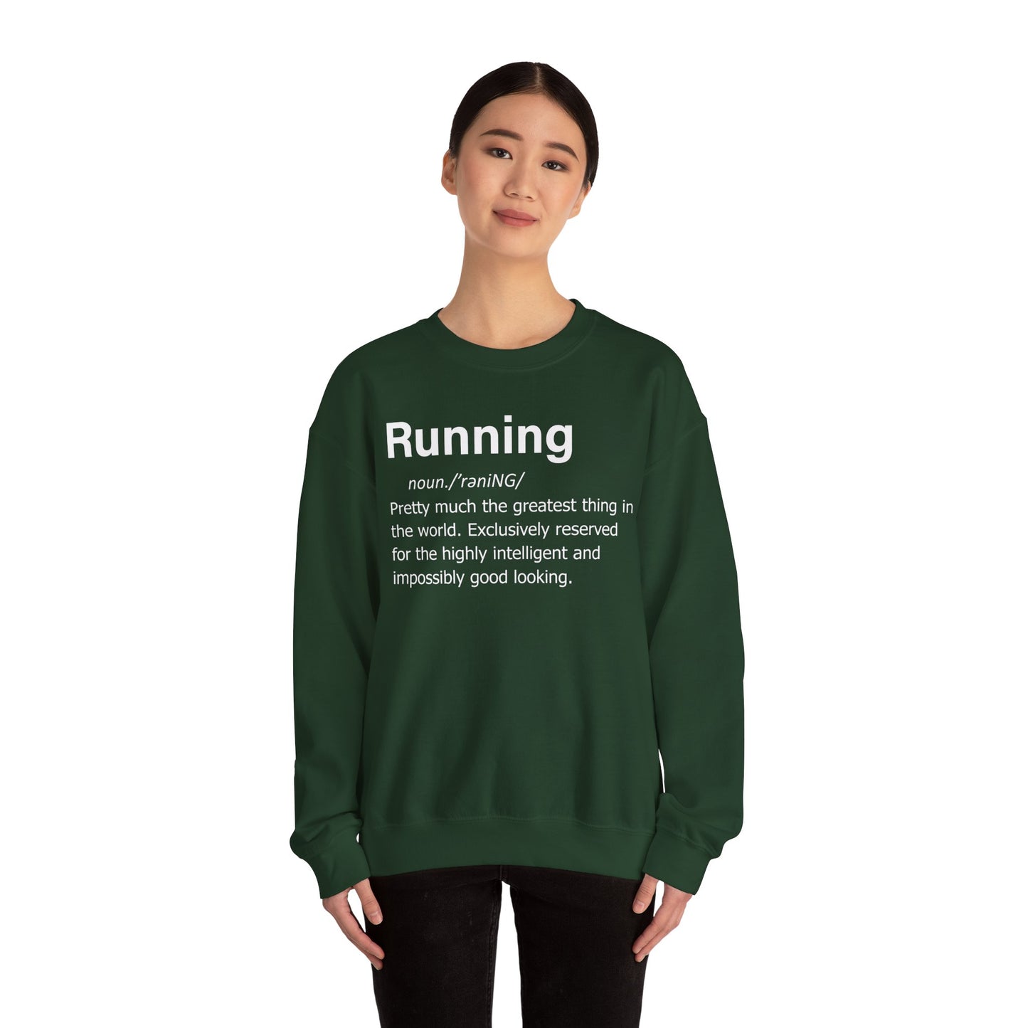 Running Definition Sweatshirt — Funny Runner Quotes, Fitness Humor Pullover Gift for Runners