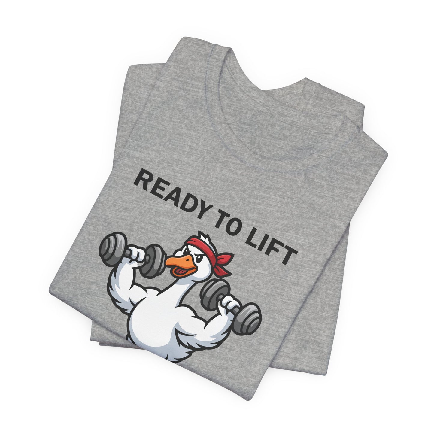 Ready to Lift Serious Goose Weightlifting t-Shirt, Funny Gym shirt, Funny Fitness Animal
