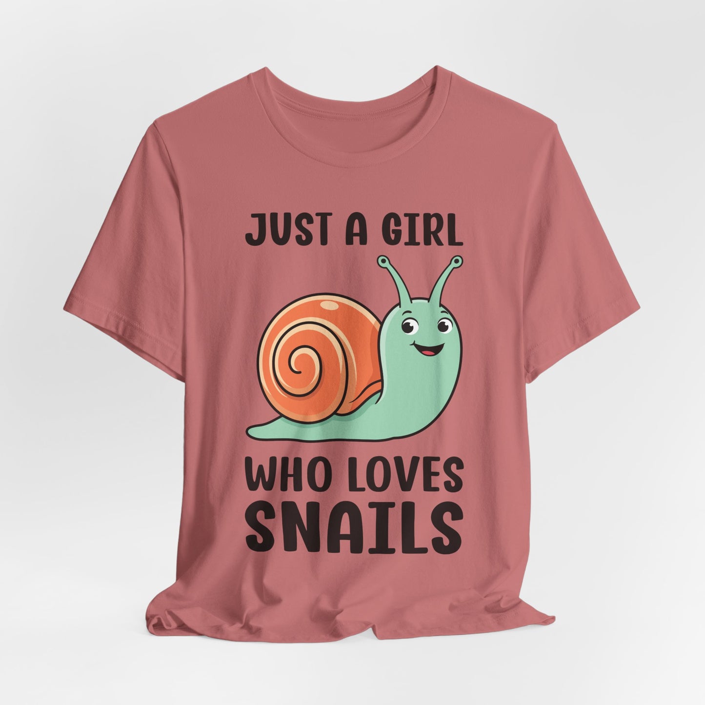 Snail Lover T-Shirt - Just a Girl Who Loves Snails shirt, Snail quotes