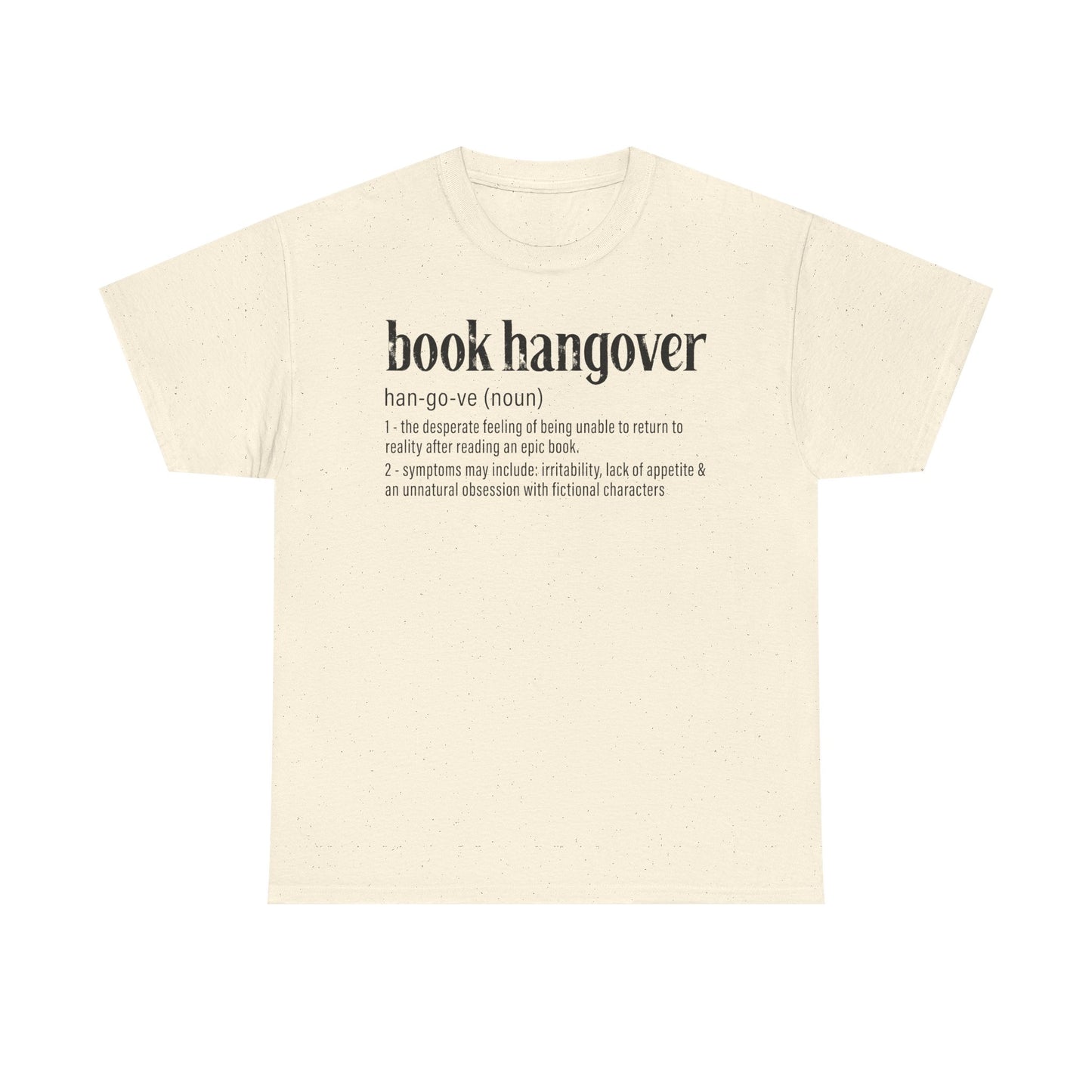Book Hangover Definition T-Shirt - Literary Reader Tee - Book Lover Quote Tee for Readers