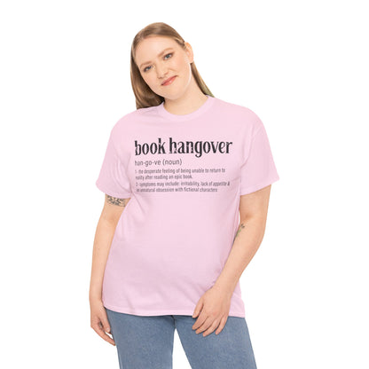 Book Hangover Definition T-Shirt - Literary Reader Tee - Book Lover Quote Tee for Readers