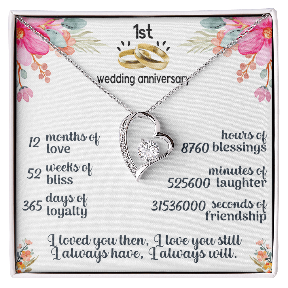 1st wedding anniversary Forever Love Necklace - Beauty Belliss