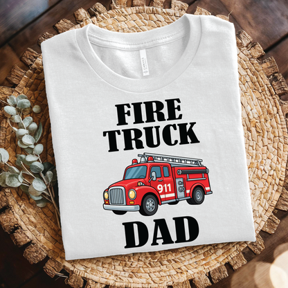 Fire Truck Dad T‑Shirt - Funny Firefighter Dad, Gift for Firefighter Dad, Firefighter Family