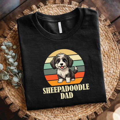 Sheepadoodle Dad T-Shirt - Funny Sheepadoodle Dog Owner shirt, Pet Parent shirt
