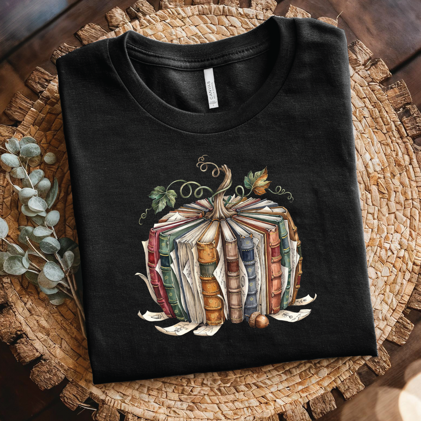 Book Pumpkin Shirt - Autumn Reading Book Lover t-shirt, Fall shirt, Cozy Fall Reader Bookworm