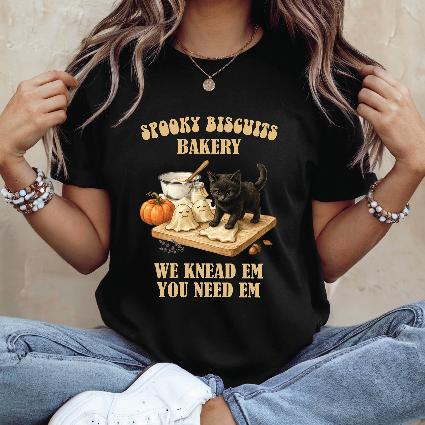 We Knead ’Em You Need ’Em T-Shirt - Spooky Biscuits Bakery shirt, Funny Biscuit Lover