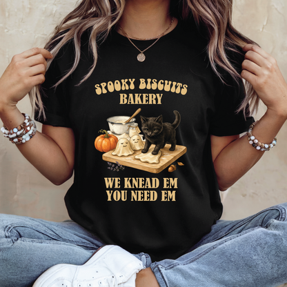 We Knead ’Em You Need ’Em T-Shirt - Spooky Biscuits Bakery shirt, Funny Biscuit Lover
