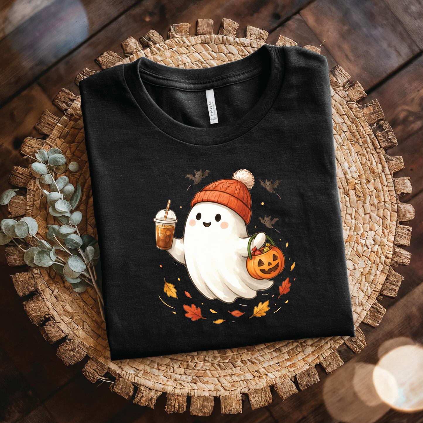 Cute Halloween Ghost shirt - Pumpkin & Pumpkin Spice Latte T-Shirt