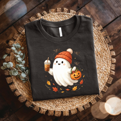 Cute Halloween Ghost shirt - Pumpkin & Pumpkin Spice Latte T-Shirt