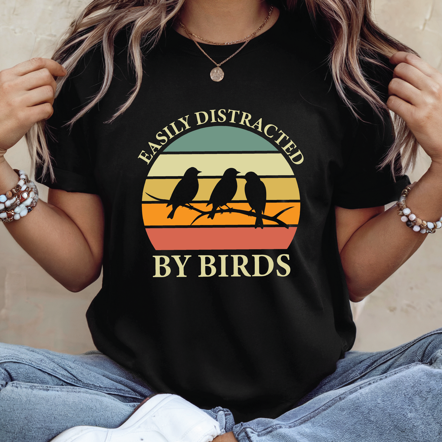 Easily Distracted By Birds shirt - Funny Bird Lover, Funny Bird Watching Shirt