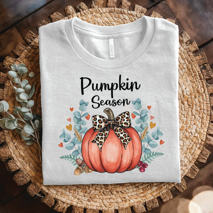 Pumpkin Season T-Shirt - Floral Pumpkin Fall Shirt, Cozy Autumn Halloween Fall