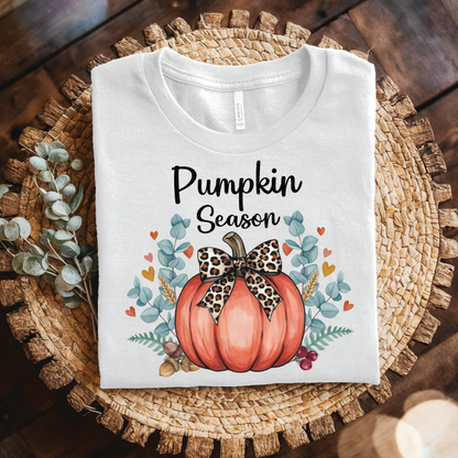 Pumpkin Season T-Shirt - Floral Pumpkin Fall Shirt, Cozy Autumn Halloween Fall