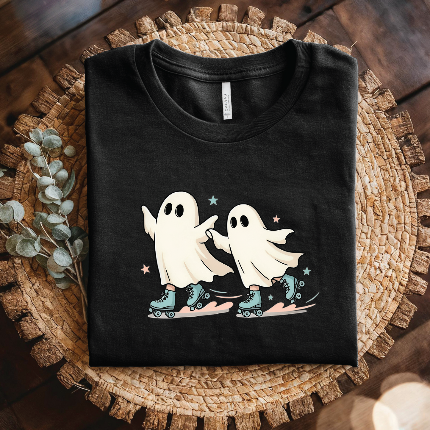 Roller Ghosts Skate t-shirt - Cute Halloween Skateboarding Ghosts Shirt