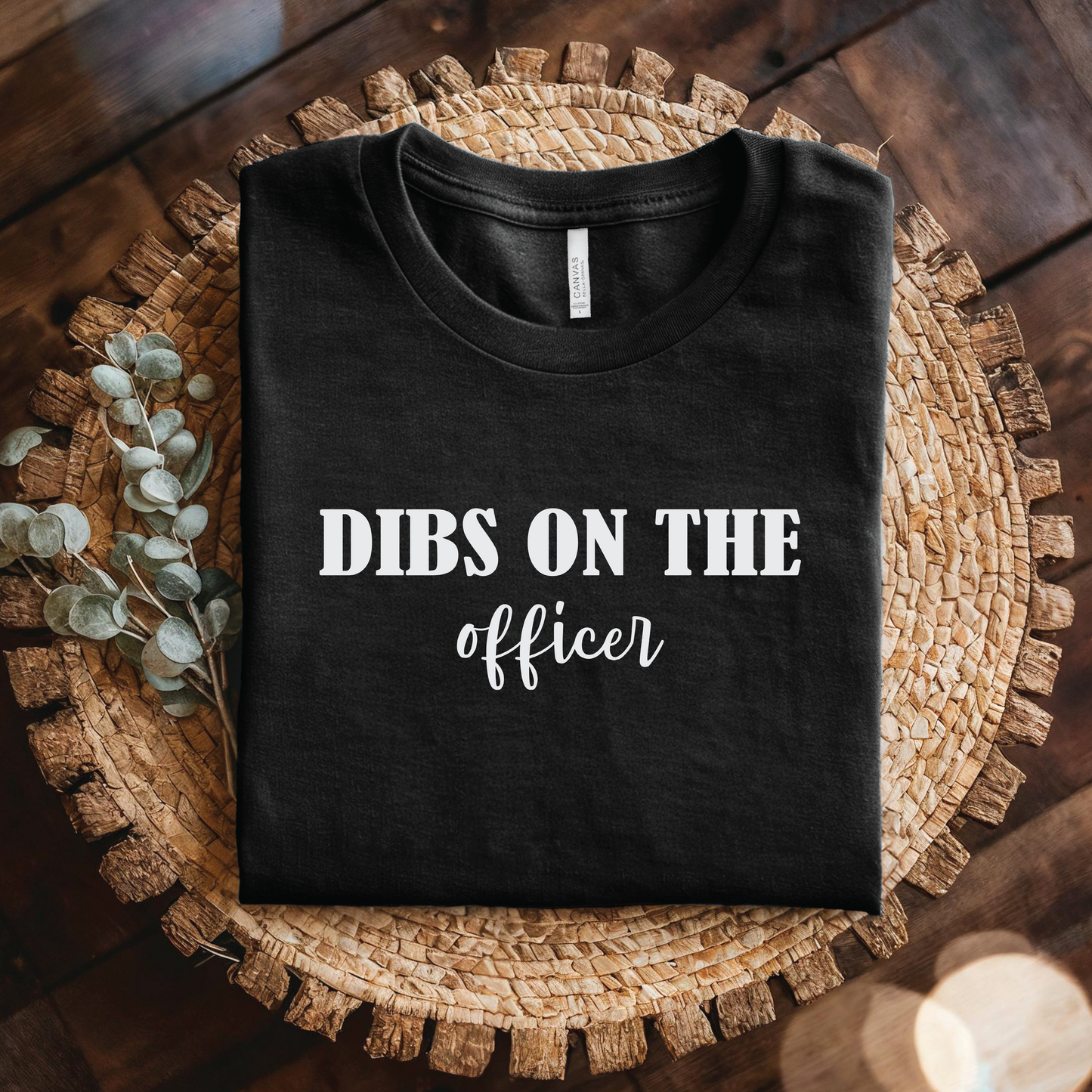 Dibs On The Officer T-Shirt - Funny Couple/Police Proposal Shirt
