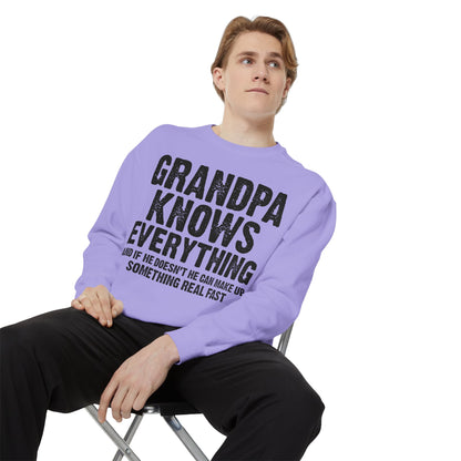 Grandpa Knows Everything Sweatshirt – Funny Father’s Day Gift, Grandpa Quotes, Gift for Grandpa