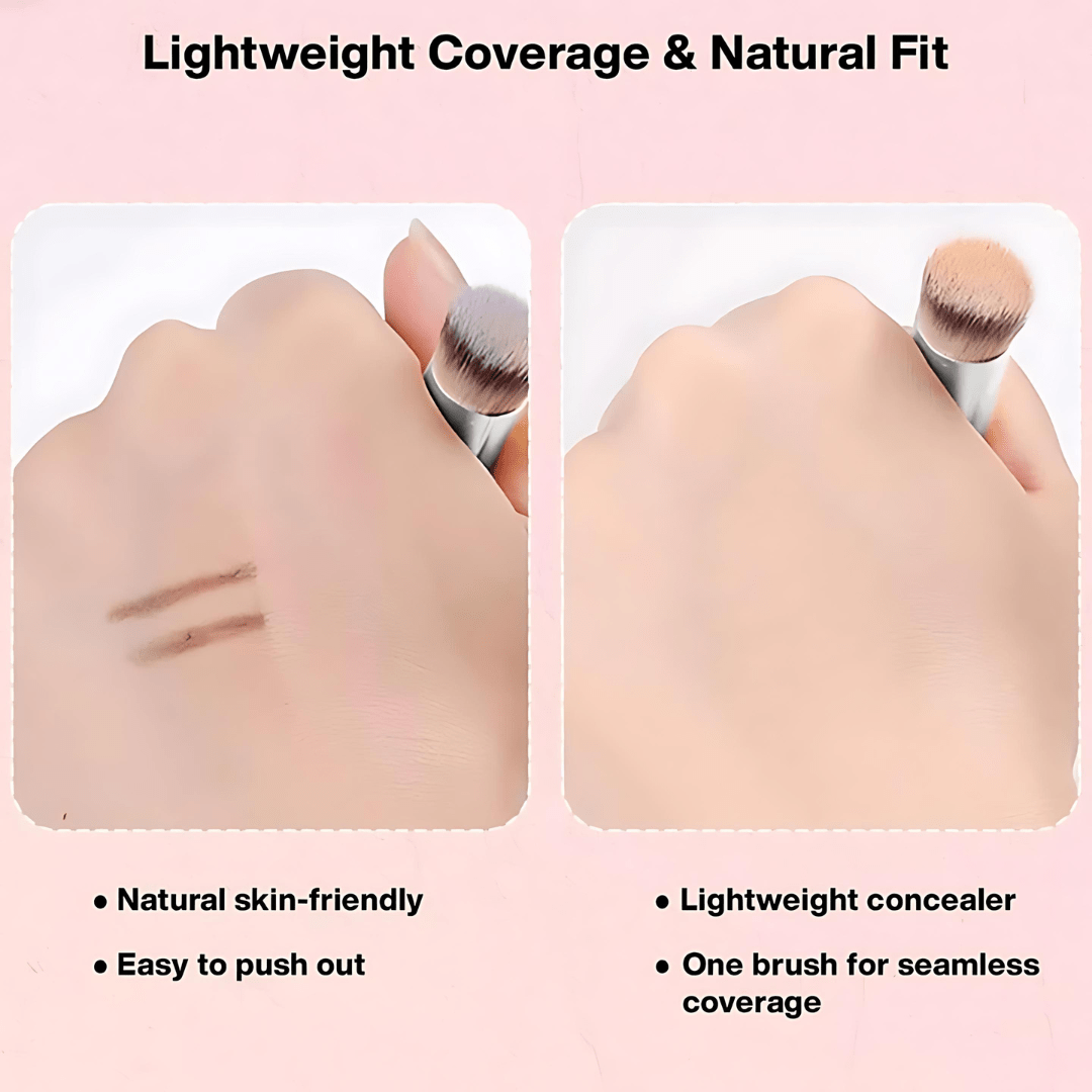 3 Piece Soft Hair Makeup Brush Set – Foundation, Concealer, and Mask Brushes - Beauty Belliss