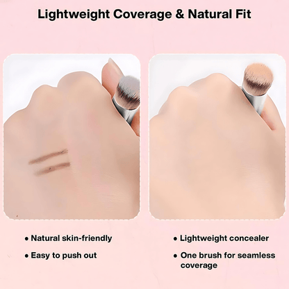 3 Piece Soft Hair Makeup Brush Set – Foundation, Concealer, and Mask Brushes - Beauty Belliss