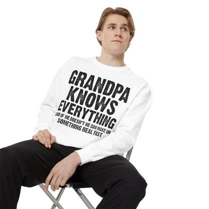 Grandpa Knows Everything Sweatshirt – Funny Father’s Day Gift, Grandpa Quotes, Gift for Grandpa