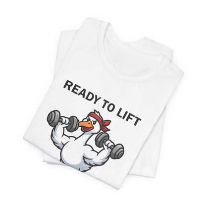 Ready to Lift Serious Goose Weightlifting t-Shirt, Funny Gym shirt, Funny Fitness Animal