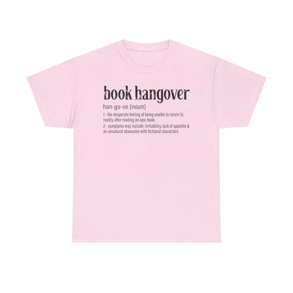 Book Hangover Definition T-Shirt - Literary Reader Tee - Book Lover Quote Tee for Readers