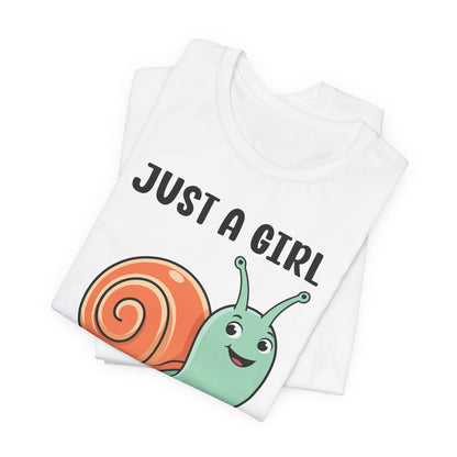 Snail Lover T-Shirt - Just a Girl Who Loves Snails shirt, Snail quotes