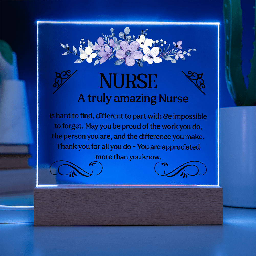 Acrylic Nurse Plaque Sign, Amazing Desk Decor with Wood Stand for Nurses, Medical Students, RNs - Beauty Belliss