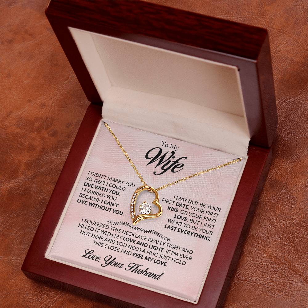 ALMOST SOLD OUT To My Beloved Wife - Heartfelt Necklace Gift to Make Her Smile, Cry, and Feel Loved - Beauty Belliss