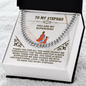Amazing Step Dad, Thanks for putting up with my Mom - Cuban Link Chain Necklace | Father's Day Step Dad Gift | Birthday Gift for Step Dad | Bonus Dad Gift - Beauty Belliss