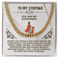 Amazing Step Dad, Thanks for putting up with my Mom - Cuban Link Chain Necklace | Father's Day Step Dad Gift | Birthday Gift for Step Dad | Bonus Dad Gift - Beauty Belliss