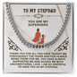 Amazing Step Dad, Thanks for putting up with my Mom - Cuban Link Chain Necklace | Father's Day Step Dad Gift | Birthday Gift for Step Dad | Bonus Dad Gift - Beauty Belliss