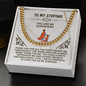 Amazing Step Dad, Thanks for putting up with my Mom - Cuban Link Chain Necklace | Father's Day Step Dad Gift | Birthday Gift for Step Dad | Bonus Dad Gift - Beauty Belliss