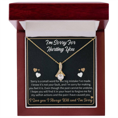 apology necklace presented in an elegant gift box for a meaningful moment