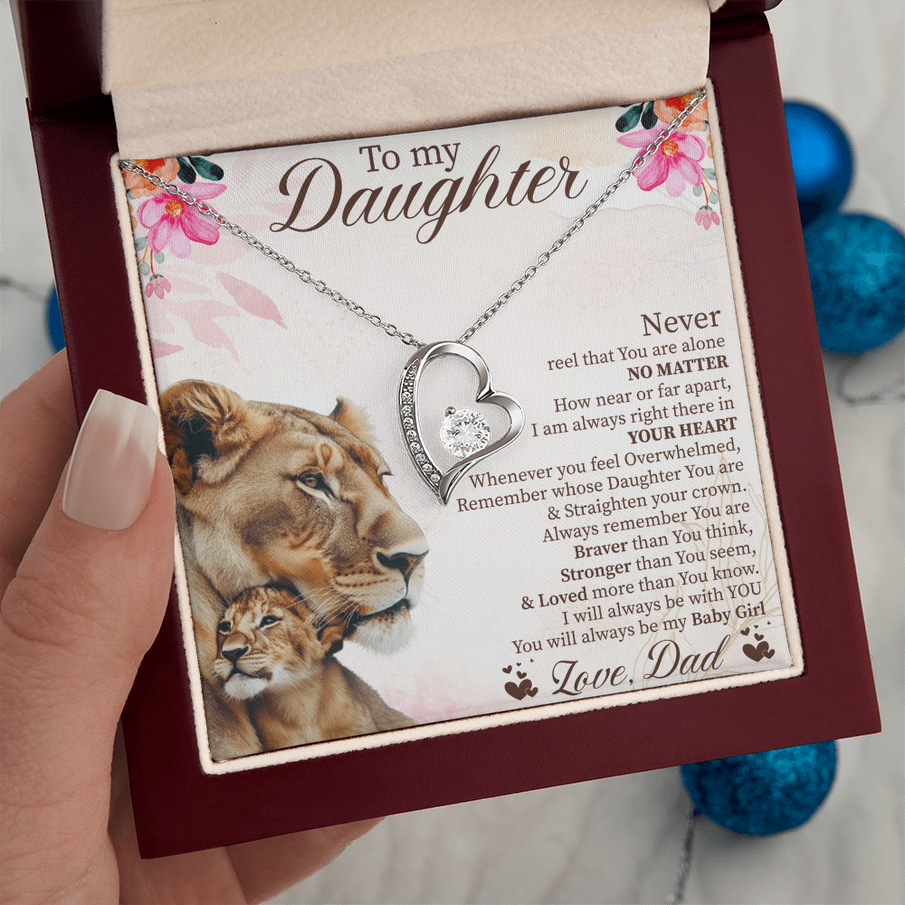 To My Daughter Graduation Gift, Forever Love Necklace for Daughter, Wedding Gift from Parents, Daughter Birthday Present, Soul Daughter Jewelry
